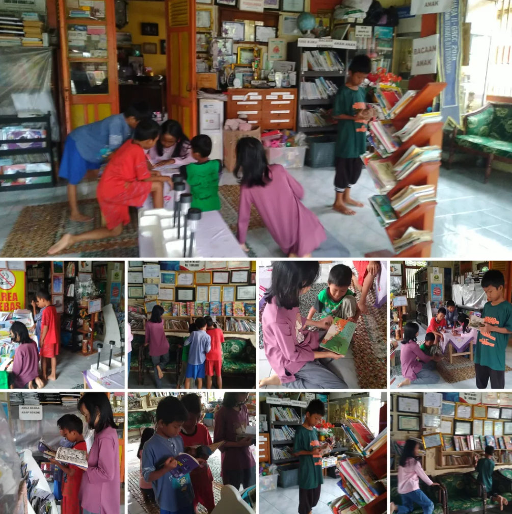 Aktivitas Bermain dan Belajar dengan Baca dan Pinjam Buku di Limbah Pustaka