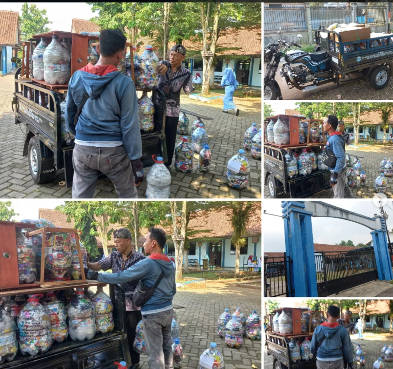 Limbah Pustaka Jalin Kerja Sama dengan SMK Negeri Mandiraja, Terima Donasi Ecobrick Galon untuk Edukasi Lingkungan