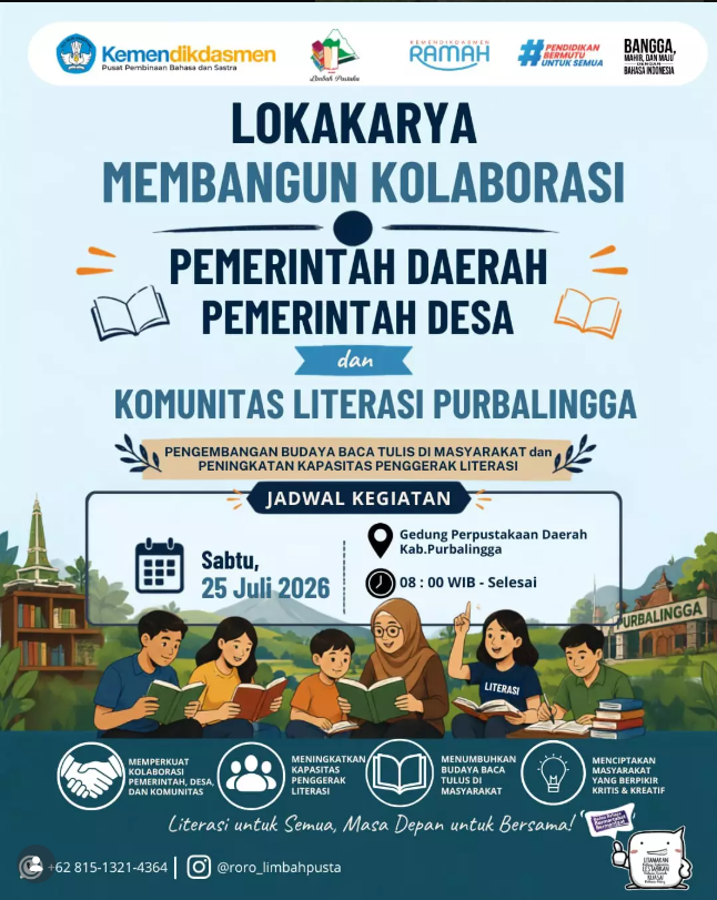 Limbah Pustaka Gelar Lokakarya Kolaborasi Pemerintah Daerah, Pemerintah Desa, dan Komunitas Literasi Purbalingga
